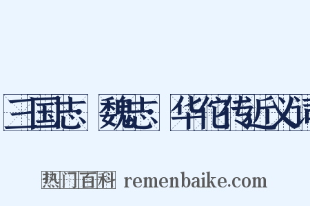 三国志·魏志·华佗传近义词是什么意思的图片